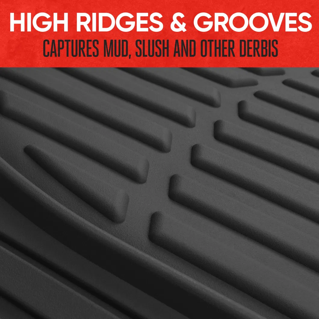 Custom Black Deep Dish 4pieces Full Set Car Mat All-Weather Waterproof Trim Automotive Rubber Car Floor Mats