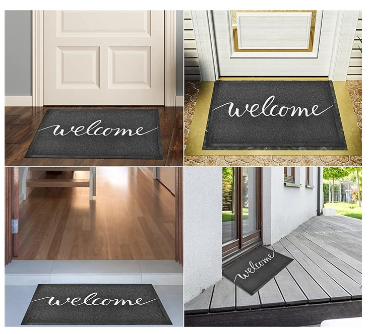 Custom Print Coil Doormat Welcome Entrance PVC Mat Waterproof Dirt Trapper PVC Floor Carpet