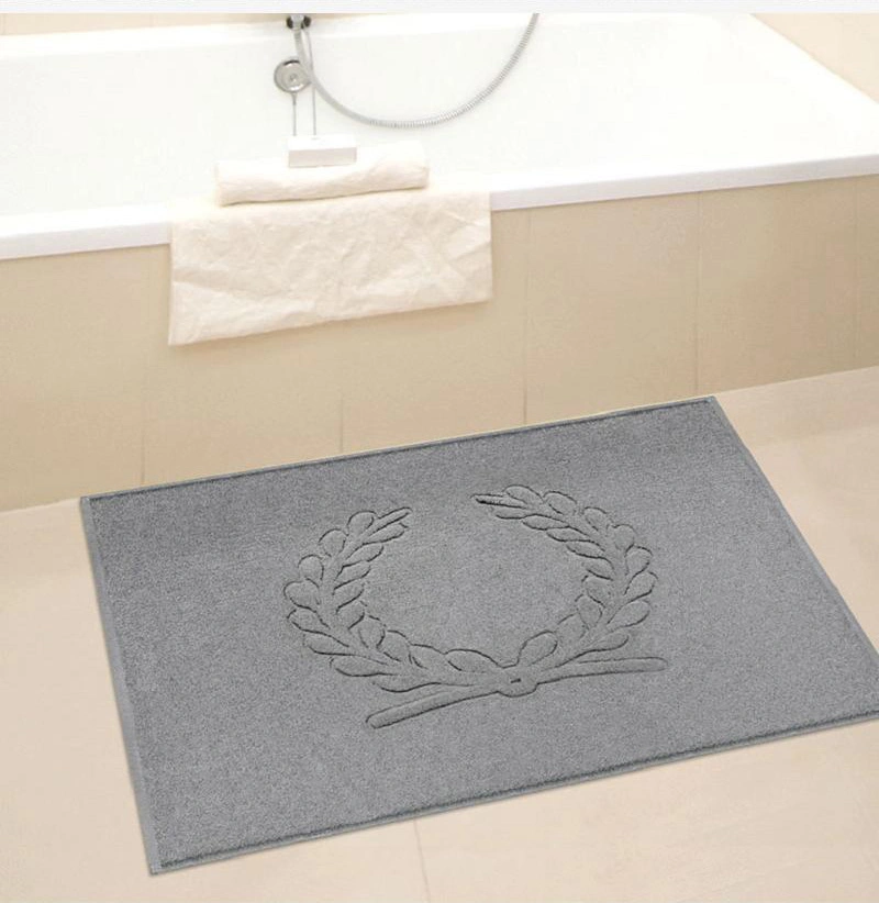 Hotel Supply Water Absorbent Bath Rug Oversized Thick Shaggy 100% Cotton White 20 X 31 Inch Non-Slip