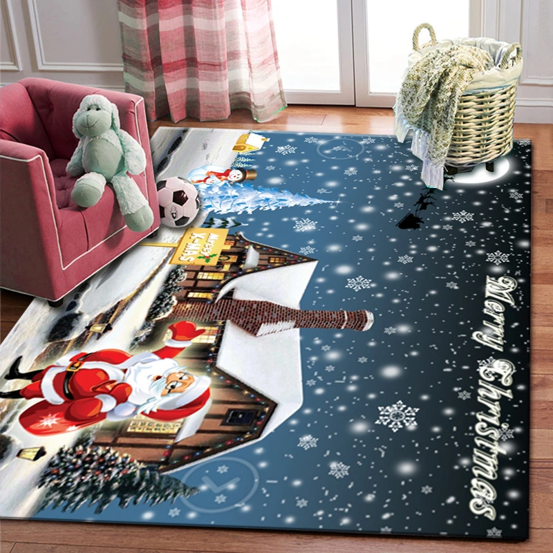 Hot Sale Cheap Comfort Christmas Deco Printing Carpet Mat for House Room Decoration