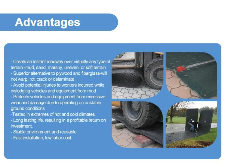 Heavy Duty Car Parking HDPE Mat Impact Resistance Ground Protection Solutions Mats
