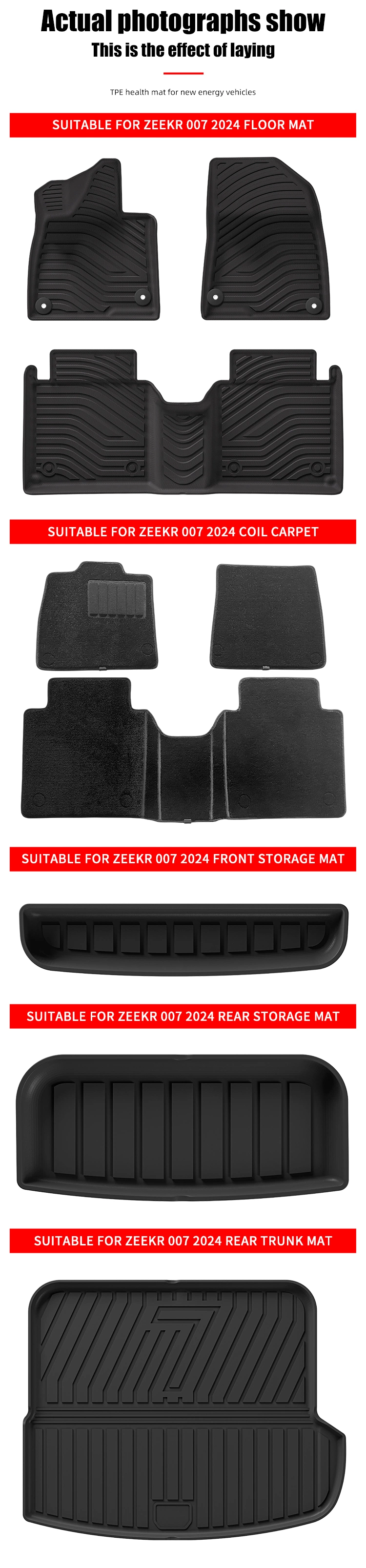 Rear Storage Mat for Zeekr 007 2024