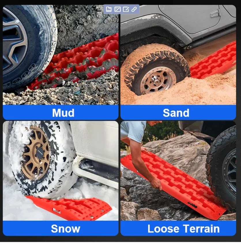 Car and Vehicle Traction Grip Mats Boards or Escape Recovery Track Tire Ladder for off-Road Mud &amp; Sand &amp; Snow