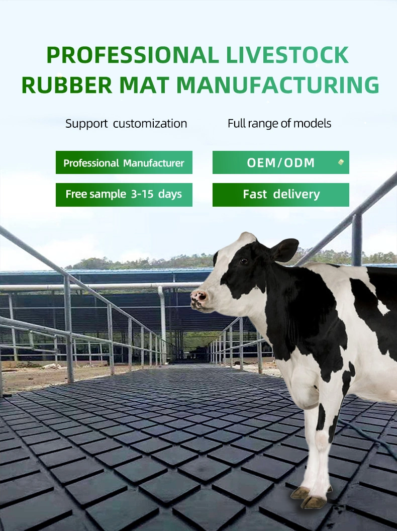 Heavy Duty Black Stall Livestock Cow Stable Agricultural Mattress Bubble Cow Trailer Rubber Mat