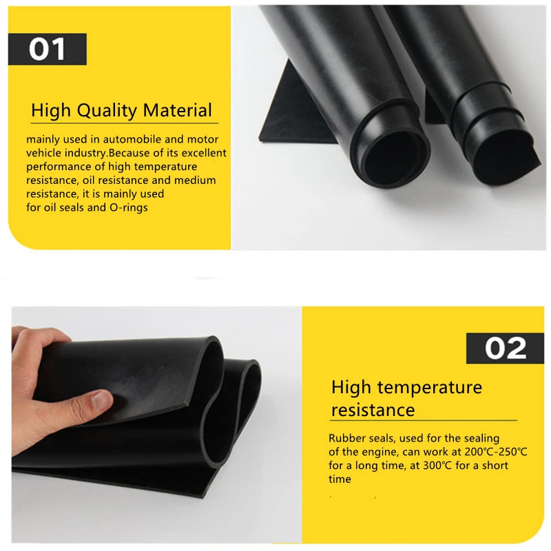 Oil-Resistant Black NBR Rubber Sheet 2mm, 3mm, 5mm, 8mm, 10mm NBR Rubber Mat