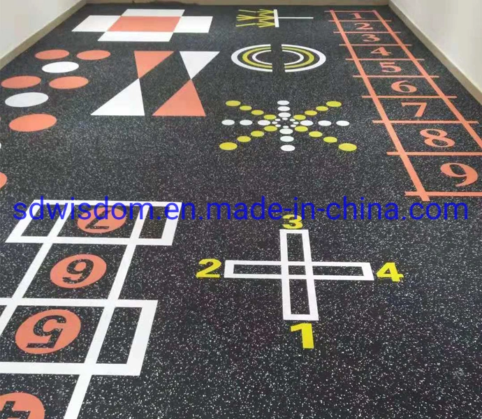 Gym Composite Floor Rubber Mat Reclaimed Shake-Proof Laminated Rubber Carpet Playground Flooring Mat