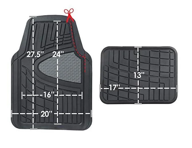 Heavy Duty Black Rubber Floor Mat Black