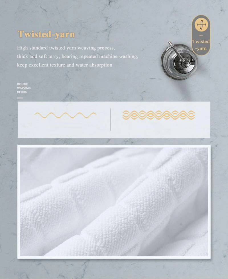 Hotel Supply Bath Mats White Thick 20 X 31 Inch Non-Slip Absorbent 100% China Cotton