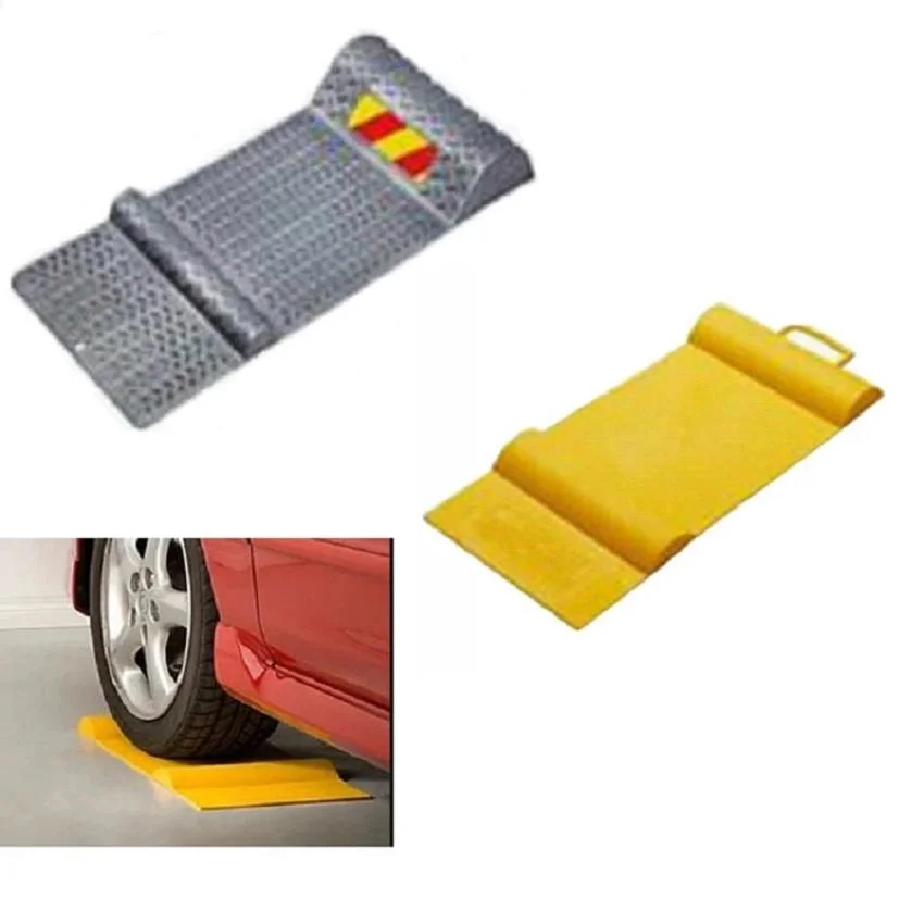 Electriduct Pair of Plastic Parking Mat Guides for Garage Vehicles, Antiskid Car Safety Park Aid - Black