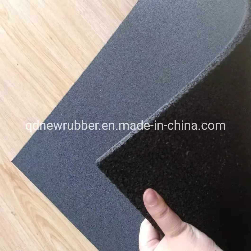 Heavy Duty Rubber Home Gym Rubber Floor Black Comercial Mat