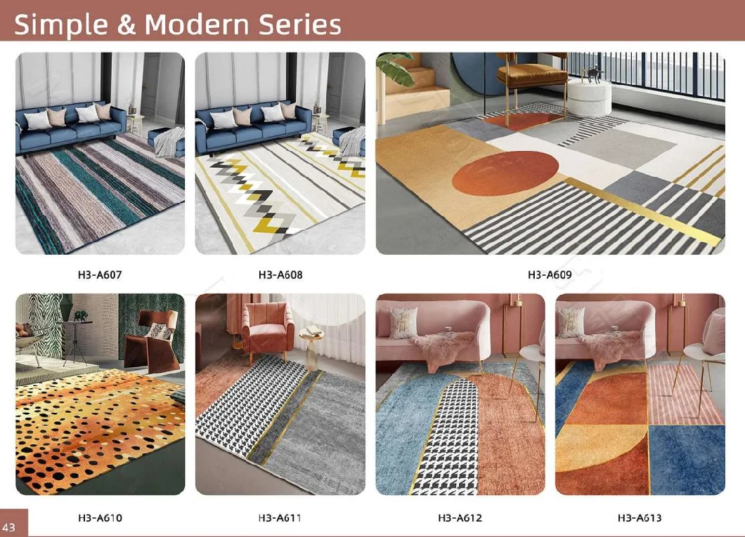 Good Quality Household Decor Non-Slip Modern Floor Carpet Rug Mat