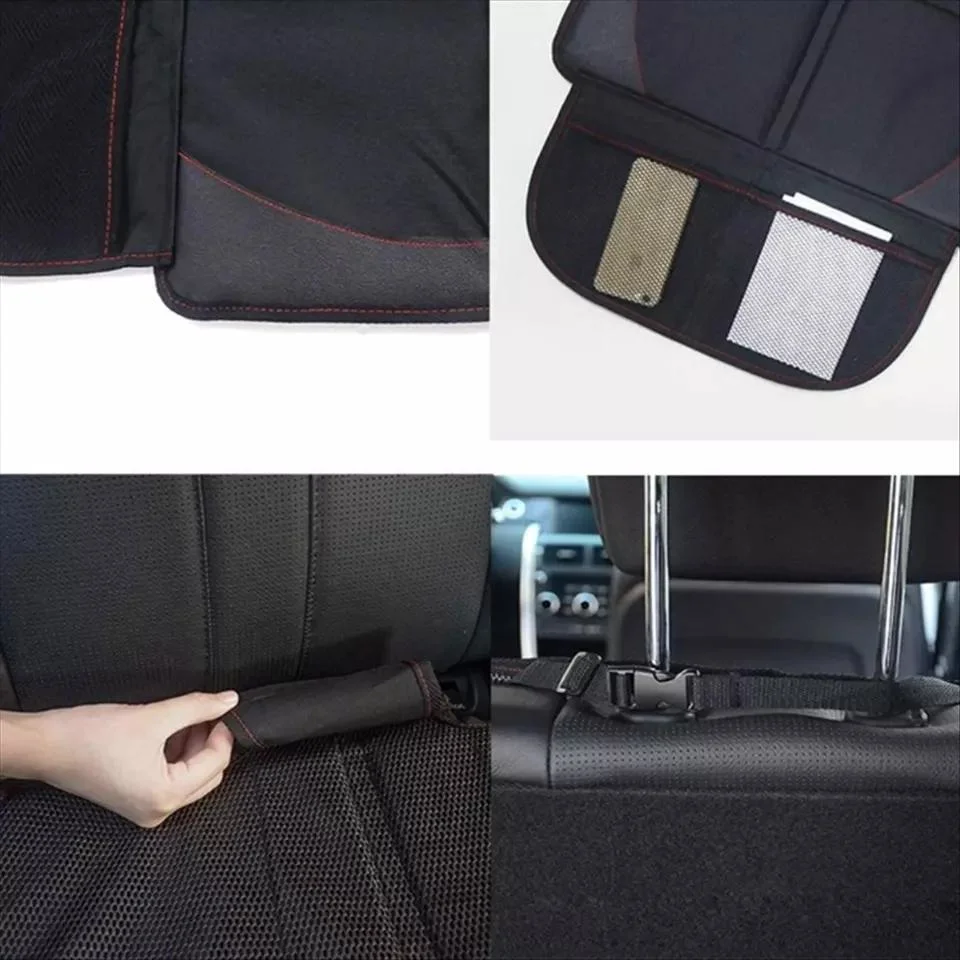 Low Back Car Seat Protector Car Seat Protection Mat with Durable, Waterproof Fabric, Leather Reinforced Corners and Pockets