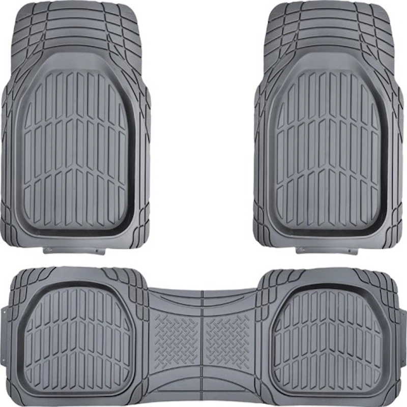 Universal PVC Car Mat 4PCS Front&Rear Car Floor Mat Black/Grey/Beige