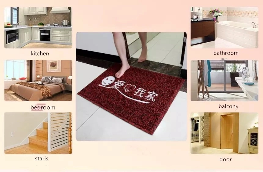 Foot Design Cheaper PVC Coil Car Custom Floor Door Mat