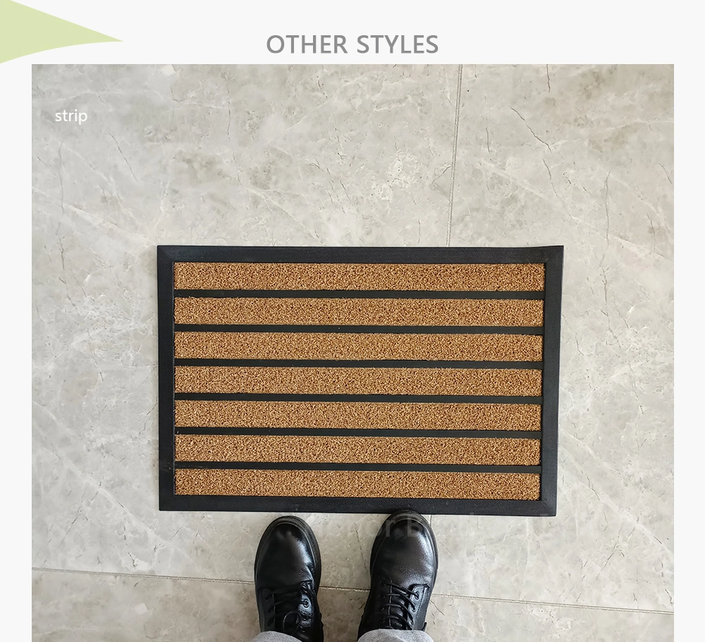 Custom Carpet Rug Entrance Rubber Backed Door Mat with Welcome Footprint