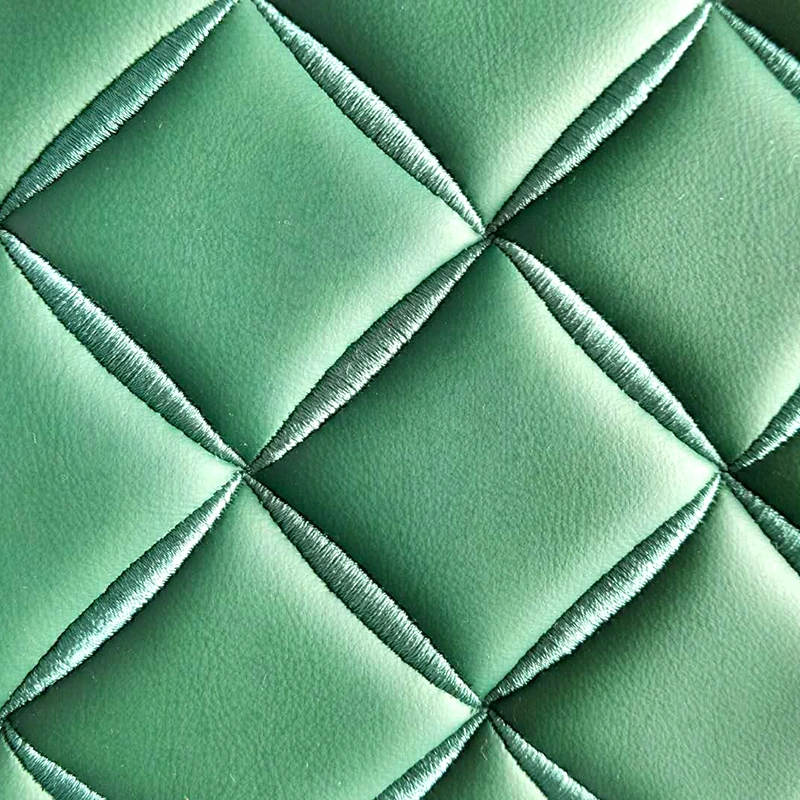 Quilted Embroidery Diamond Stitching PU PVC Synthetic Leather for Car Interior Sofa furniture Cover
