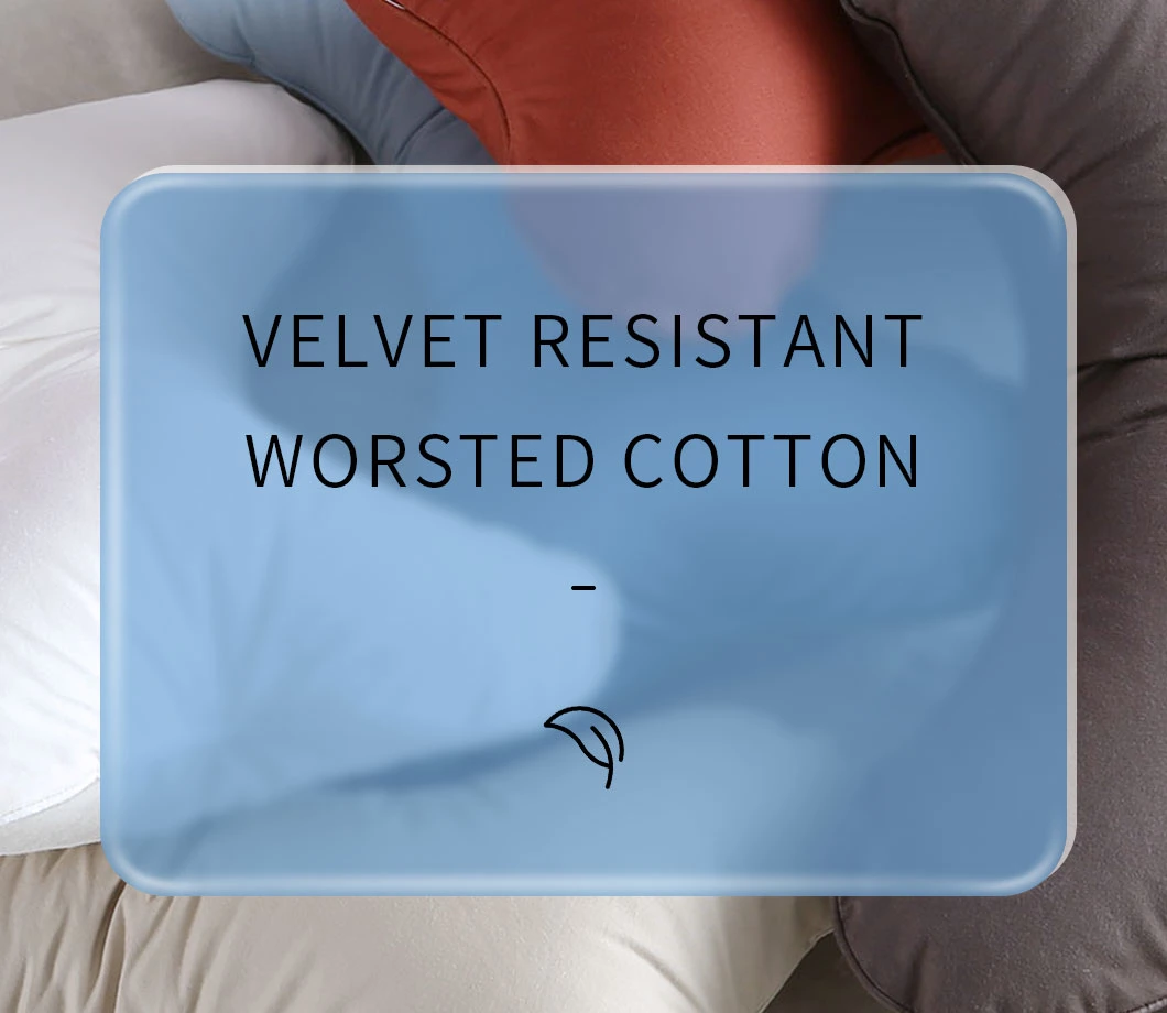 Decoration Pure Color Velvet Resistant Worsted Cotton Bone Pillow for Kid