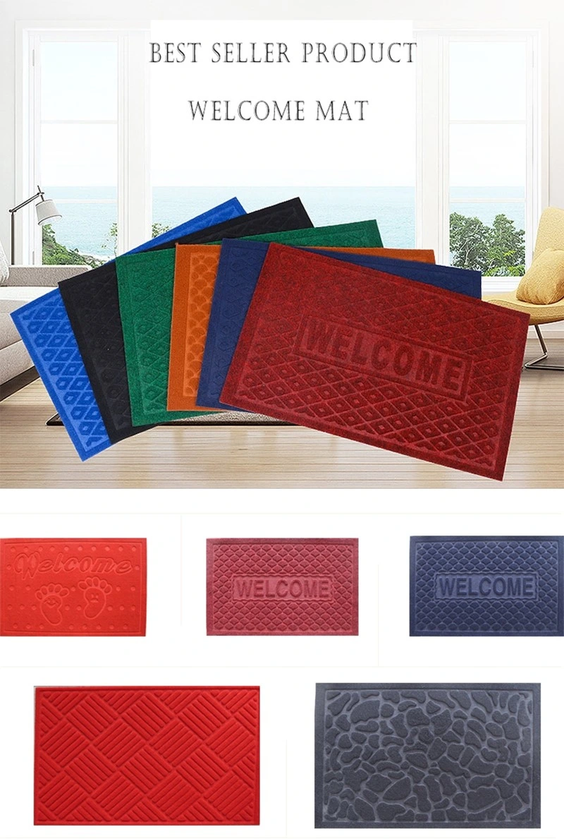 Outdoor Home Carpet Anti Slip Polypropylene Cheap Entrance Welcome PP Door Mat