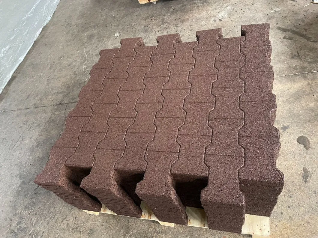 200X160mm Brick High Quality Dog Bone H Shape Playground Tile Lewis Rubber Mat