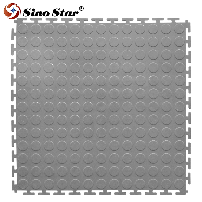 PVC Plastic Durable Interlocking Modular Garage Flooring Tile Car Parking Floor Tiles 50X50X0.6cm Car Plastic Splicing Grille Mat 1PCS