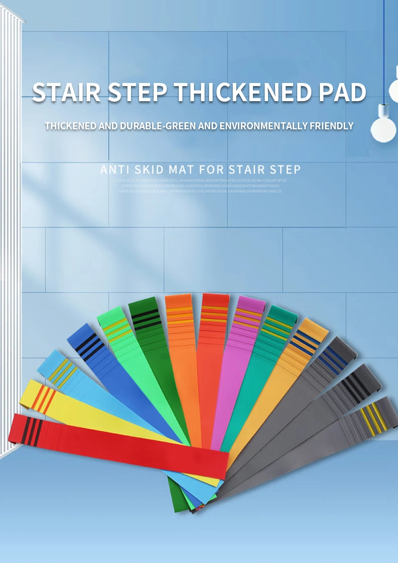 Rubber Scroll Stair Tread Customizable Stair Tread Mats for Wood Stairs Carpet Surface Stairs