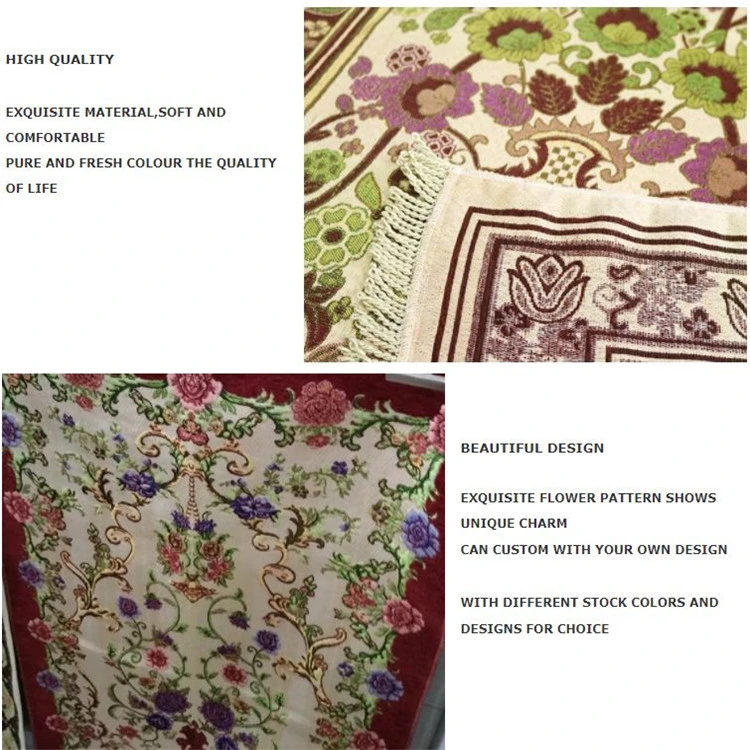 Wholesale Islamic Style Pray Mat for Muslim Women Printed Tassel Prayer Rugs and Carpet