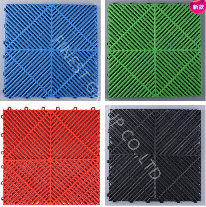 Cheap High Strength PP Car Wash Room Splicing Floor Mat, Plastic Interlocking Garage Tiles Flooring, Plastic PP Puzzle Mat