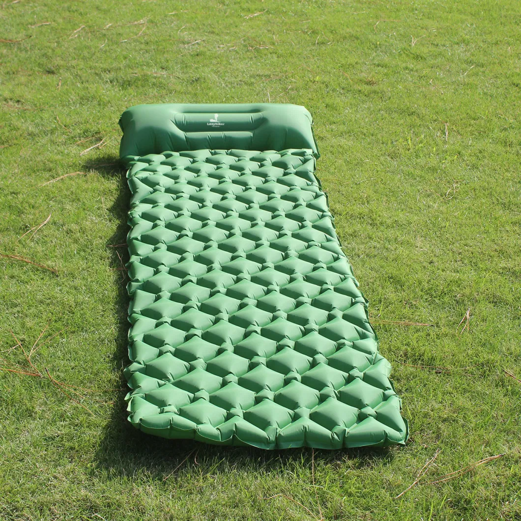 Equipped with Velcro Splicing Single Outdoor Inflatable Sleeping Mat Portable and Automatic Inflatable Camping Sleeping Mat