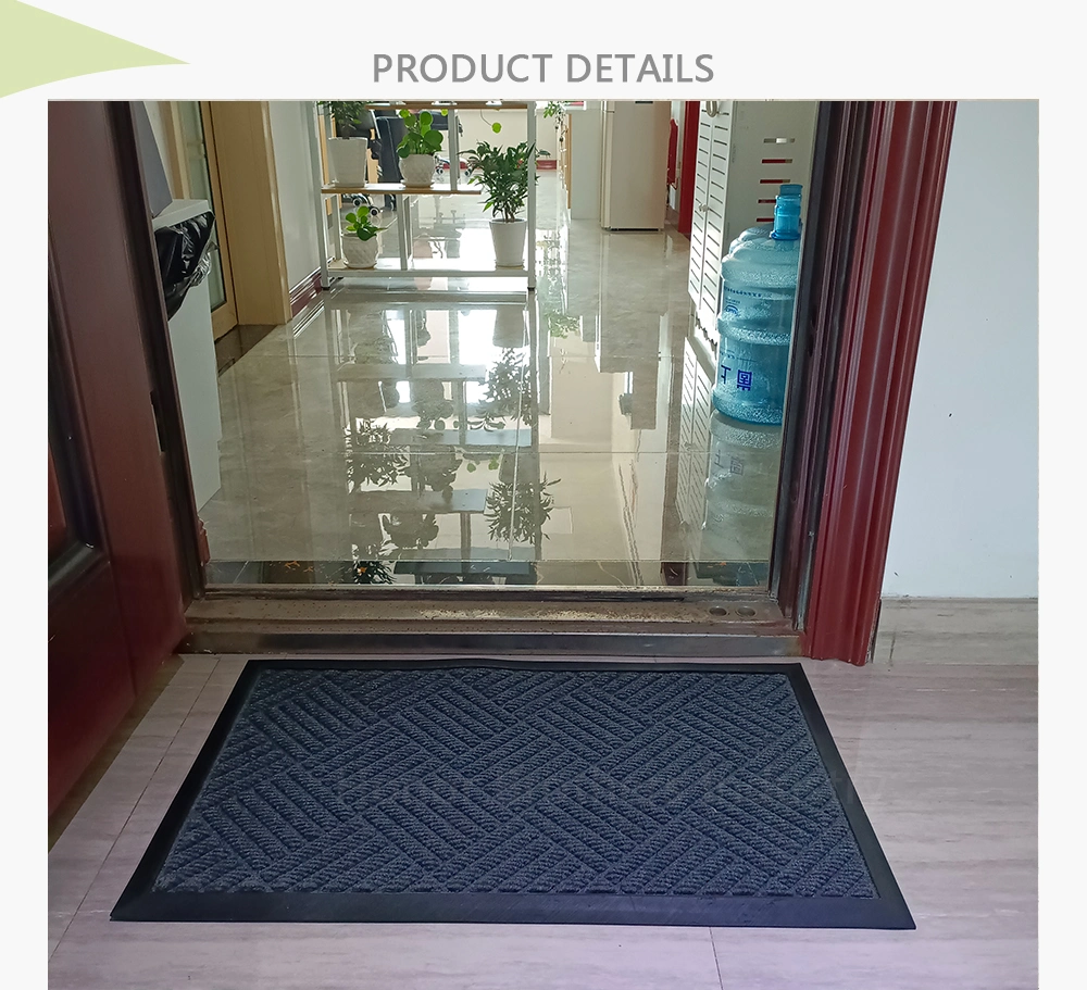 Non-Slip Entrance Rug Rubber Backed Doormat Floor Matting Polypropylene Carpet Door Mat