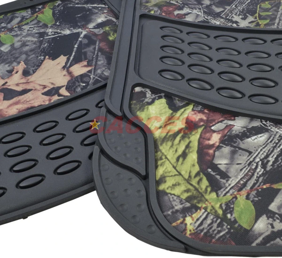 Colors Camouflage 4 Piece All Weather Waterproof Rubber Car Floor Mat-Fit Most Car Truck SUV, Trimmable, Heavy Duty- in-FM03p Stylish Natural Forest Auto Carpet