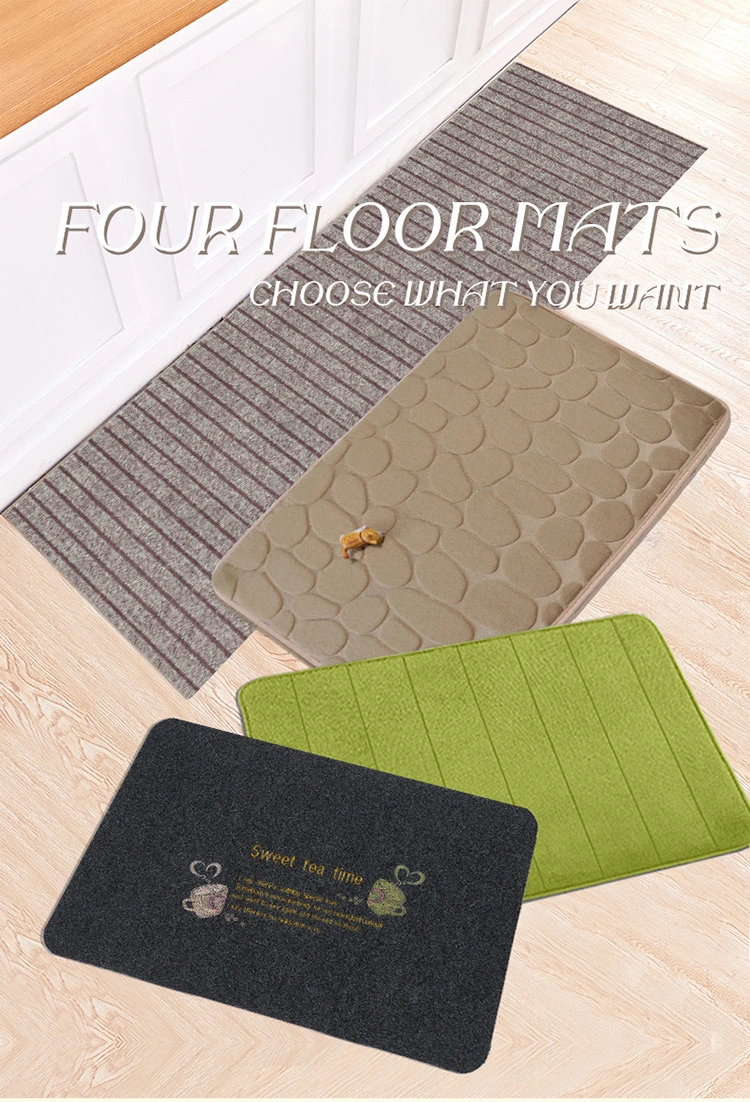 Custom Embossed Mat Non Slip Memory Foam Thickened Absorbent Home Floor Mat