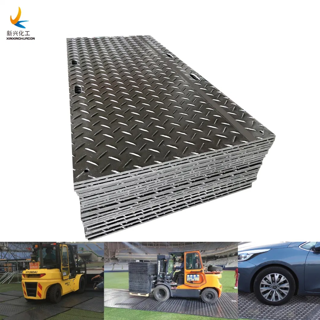 Plastic Waterproof HDPE Construction Ground Mat Car Track Mat