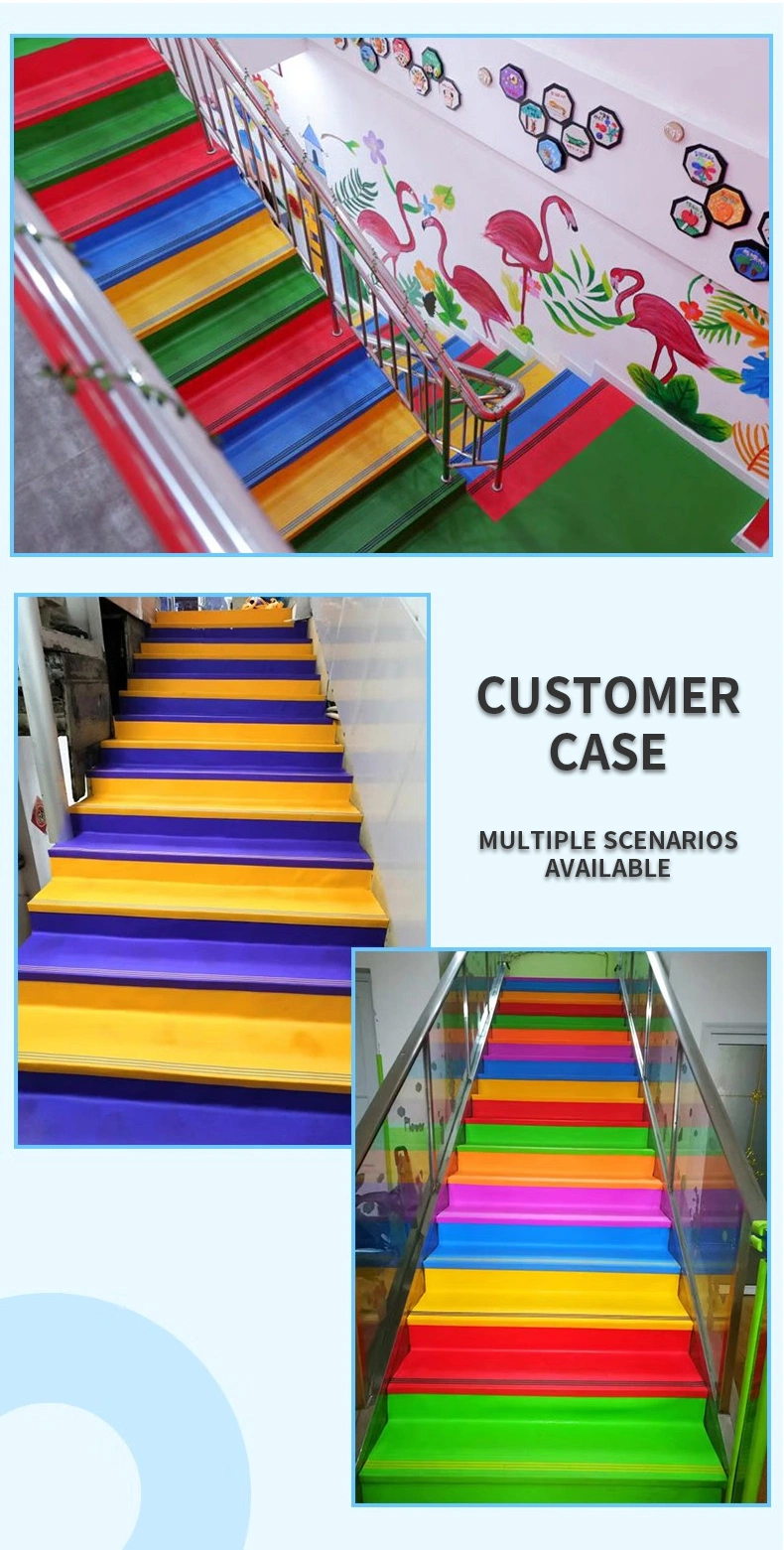 Rubber Scroll Stair Tread Customizable Stair Tread Mats for Wood Stairs Carpet Surface Stairs