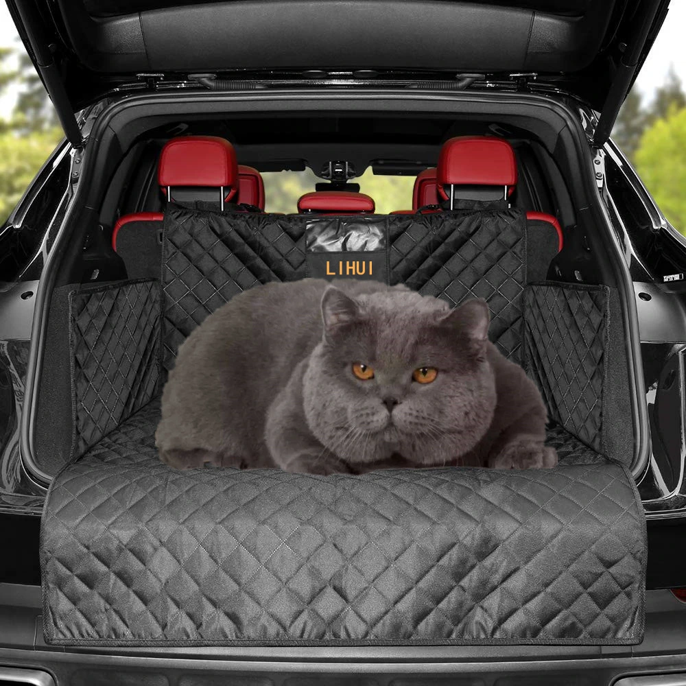 Waterproof Polyester SUV Boot Liner Heavy Duty Adjustable Pet Seat Cover Cargo Car Cover for Dog