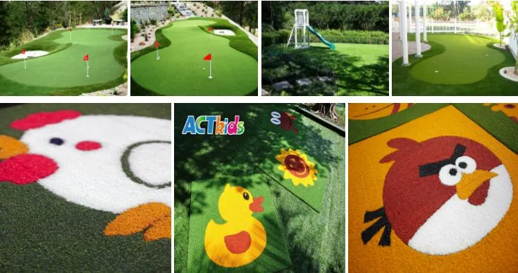 Colorful Artificial Turf Grass Mat Mini Golf for Kindergarten