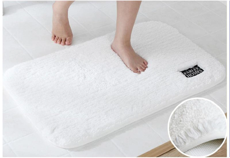 Cheap Price Bathroom Rug Mat Absorbent Panel Plush Microfiber Thick Shaggy White 23&quot;X35&quot; for SPA