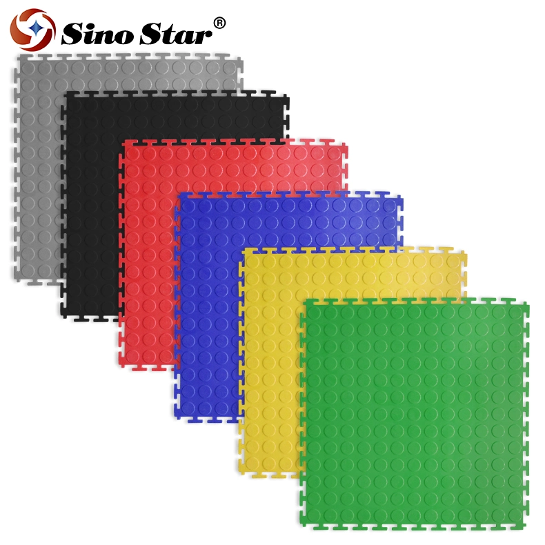 PVC Plastic Durable Interlocking Modular Garage Flooring Tile Car Parking Floor Tiles 50X50X0.6cm Car Plastic Splicing Grille Mat 1PCS