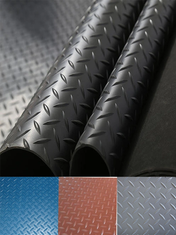 Elastic Shockproof Industrial Electrical Rubber Mat Diamond Rubber Sheet