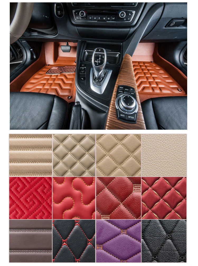 3D Car Mat Hand Craft PU Leather Material, Custom PVC Car Floor Mats Raw Material in Rolls
