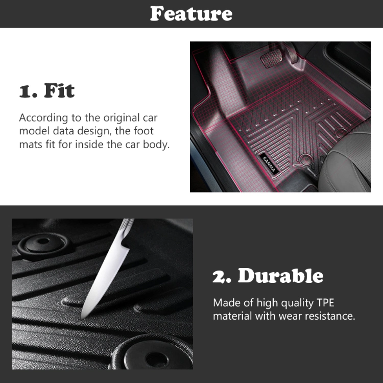 2024 Heavy Duty All Weather Protection Custom Dorless TPE Car Floor Mats for Ford Maverick