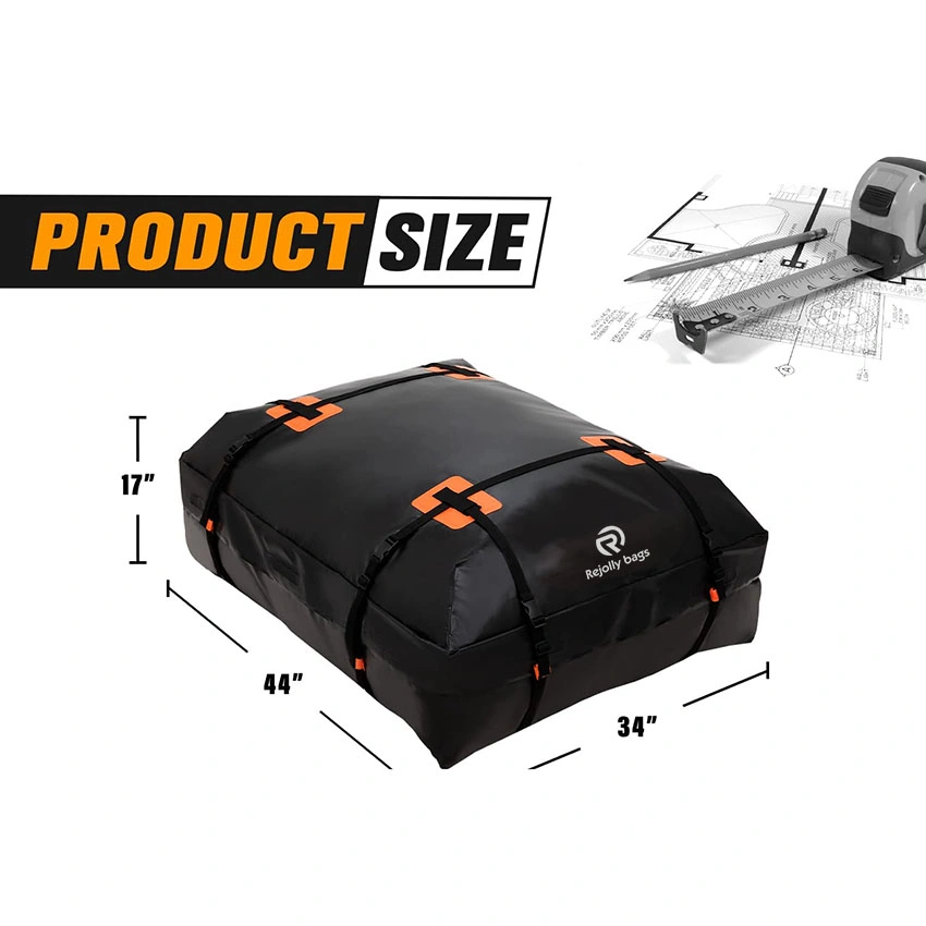 Car Roof Bag Cargo Carrier - Waterproof Rooftop Bag, Travel Storage Luggage Bag Soft-Shell Fits All Cars, Vans &amp; SUV for All Vehicle with/ Without Rack Bag