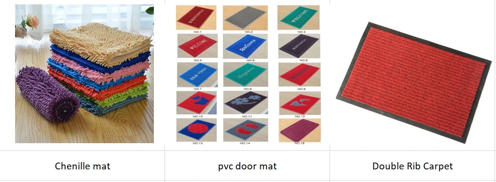 Dust Scrape Flooring Entrance Polyester Material Carpet Logo Mat Custom Embroidered Door Mat