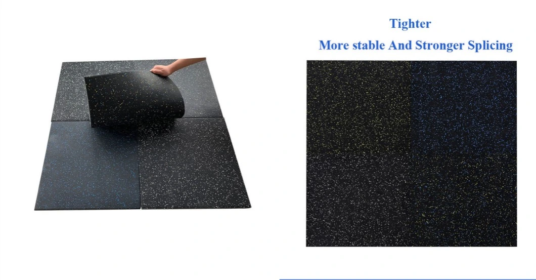 Home Fitness Gym Flooring Tiles Rubber Carpet Mat with EPDM Granules