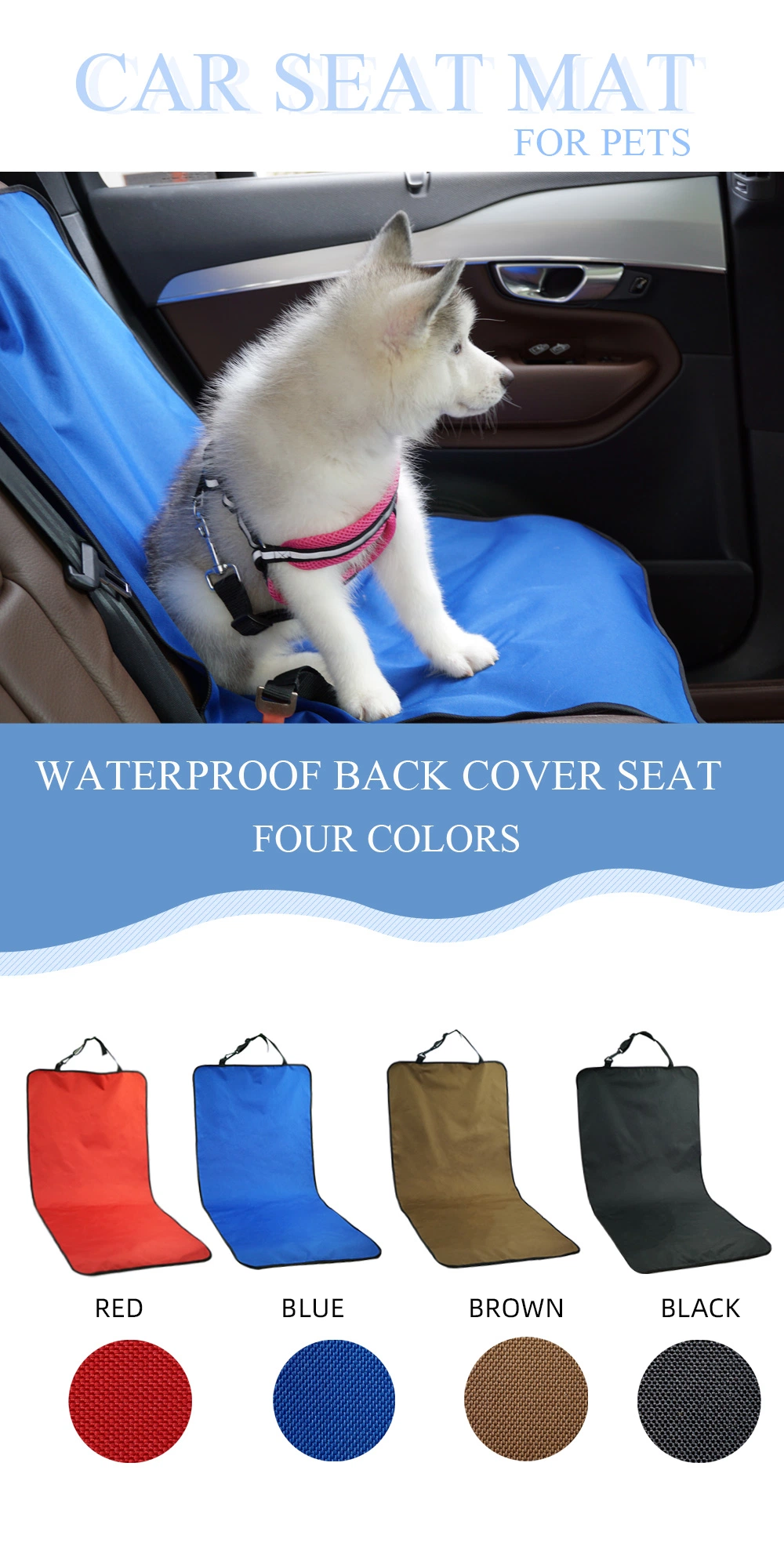 Pet Carrier Dog Cover Car Rear Back Dog Seat Mat