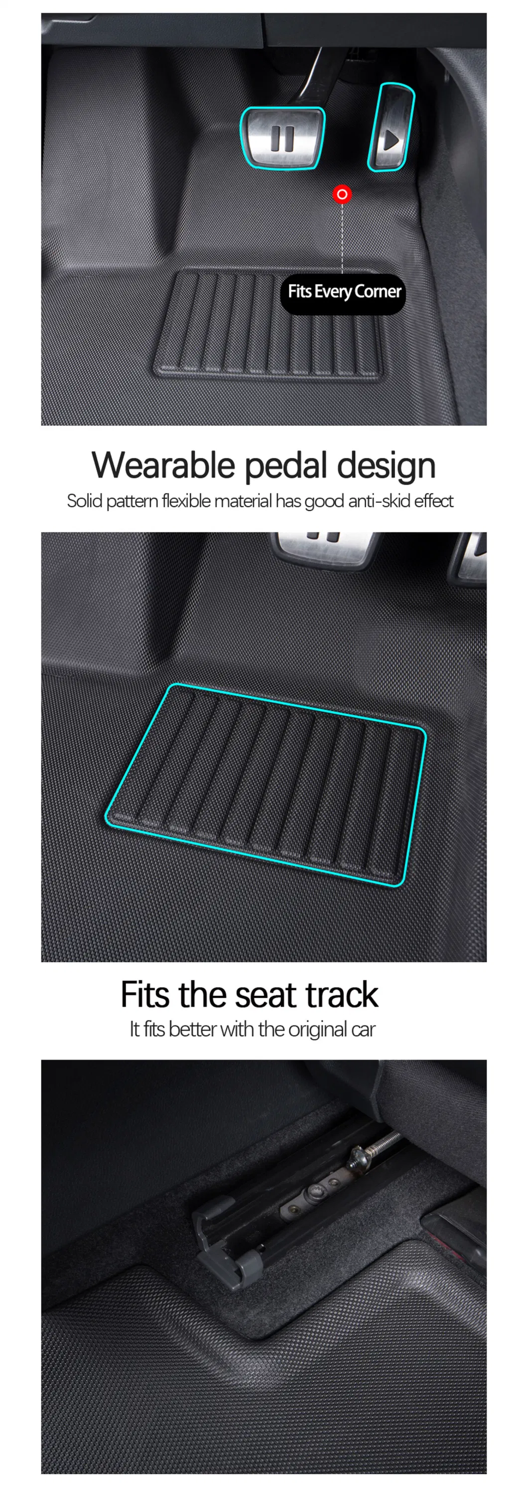 Custom Fit 3D Floor Liners Car Interior Accessories All Weather Floor Mats
