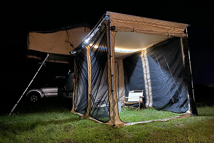 4WD Car Side Shelter Room Tent Fit All Kinds of Ehicle Auto Vent Shade-Tela Lateral De Malla Awning