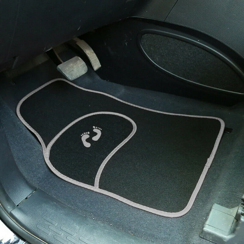 4 Piece Universal Carpet Floor Mats, All-Weather Protection for Car, Sedan, Suvs All Vehicles Accept Custom