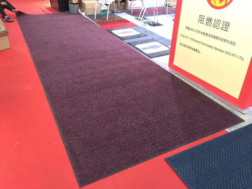 2&prime; X 3&prime; Nylon Print Logo Carpet Entrance Mat with Rubber Backed 5-7mm