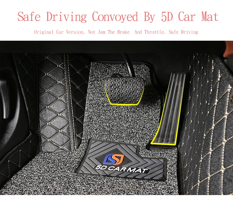 Full Set 7D Car PVC Leather Material Durable in Use Non-Slip Waterproof Hand Sewing Car Floor Mat Sengar Brand