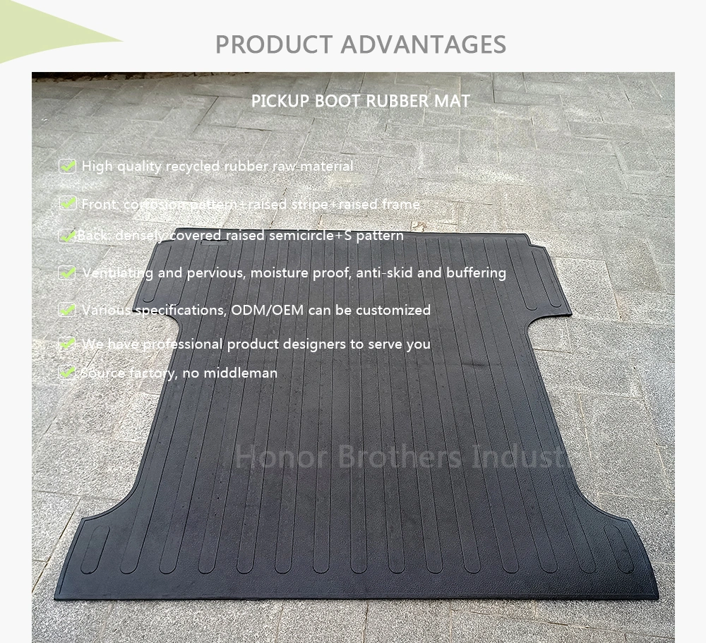 Wholesale Custom-Fit Heavy-Duty Rubber Cargo Liner Pickup Truck Bed Mat for Ford F150 2015-2018